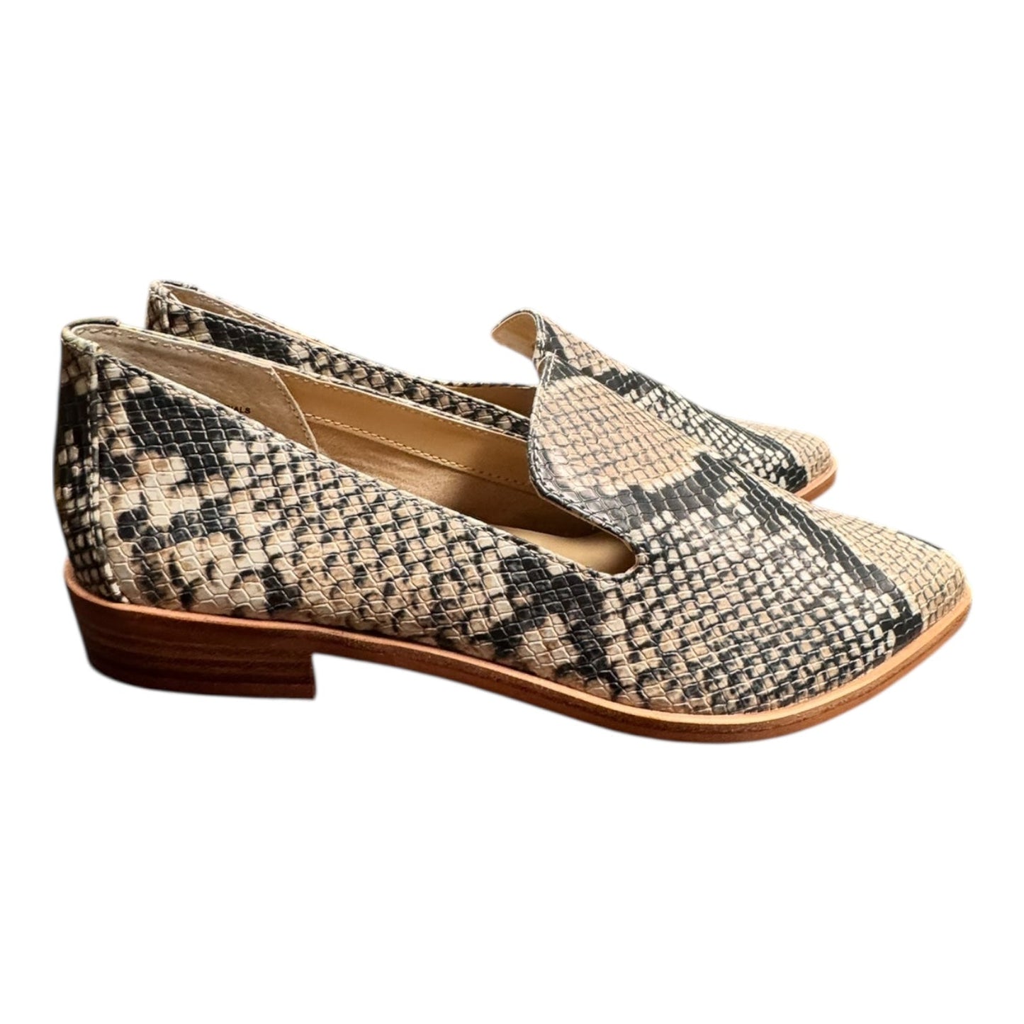 Shoes Flats By Treasure And Bond In Snakeskin Print, Size:6.5