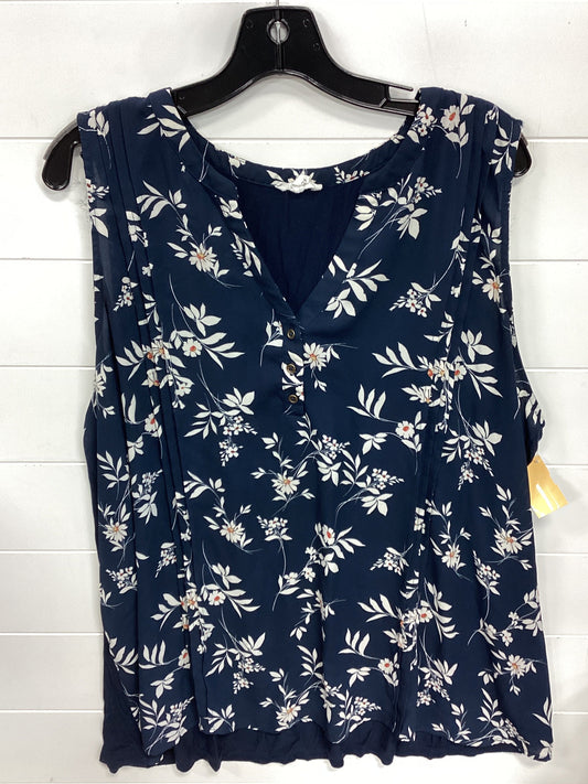 Top Sleeveless By Maurices In Navy, Size:2X