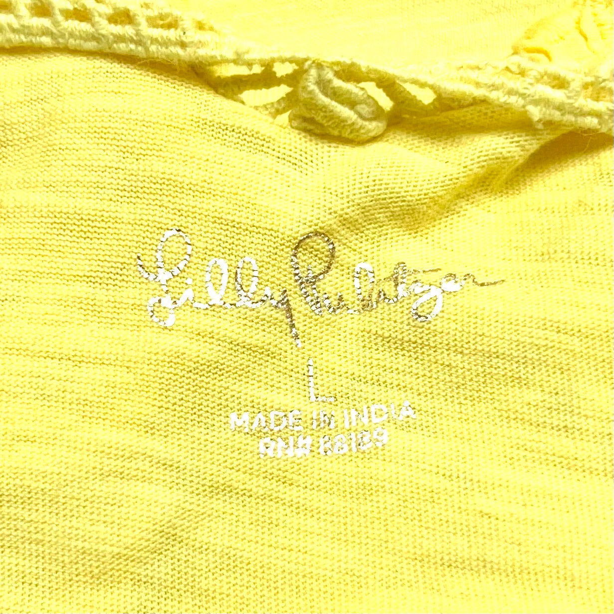 Top Sleeveless Designer By Lilly Pulitzer In Yellow, Size: L