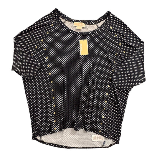 Top Ss By Michael By Michael Kors In Blue & White, Size:1X
