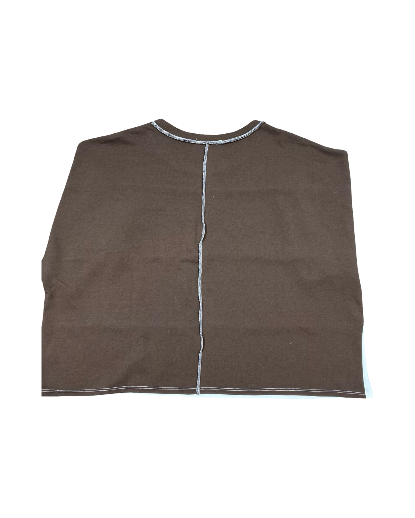 Top Ss By Zenana In Brown & White, Size:3X