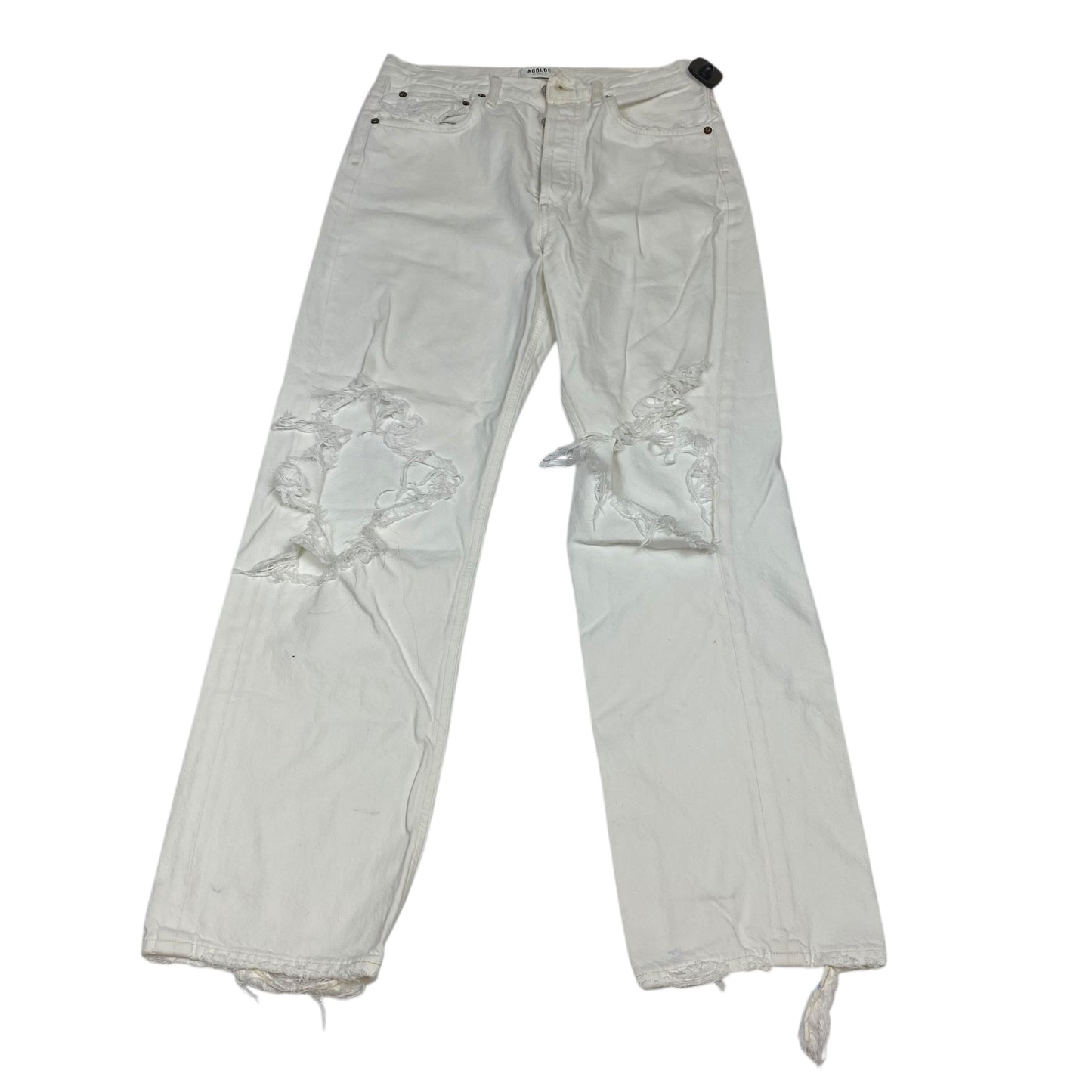 Jeans Designer By Agolde In Cream Denim, Size:4