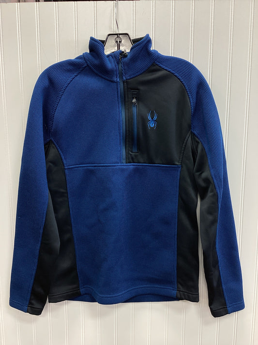 Athletic Top Ls Collar By Spyder In Blue, Size:M