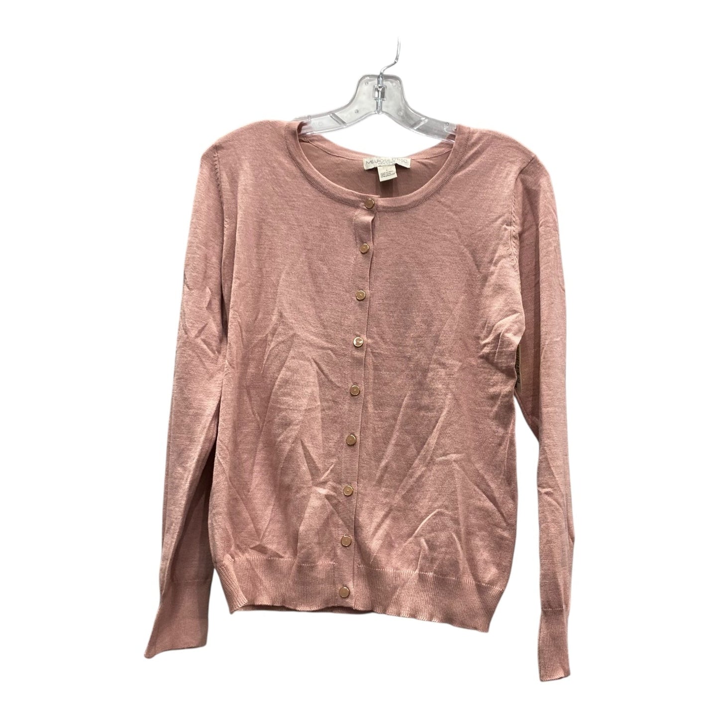 Sweater Cardigan By Cme In Pink, Size:L