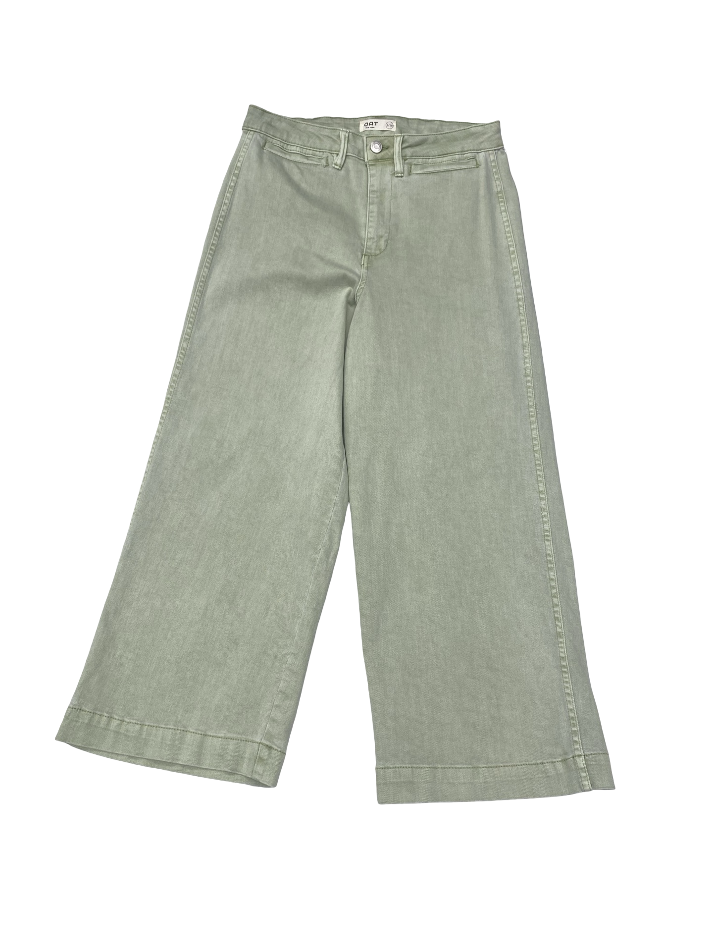 Pants Wide Leg By Oat In Green Denim, Size:6