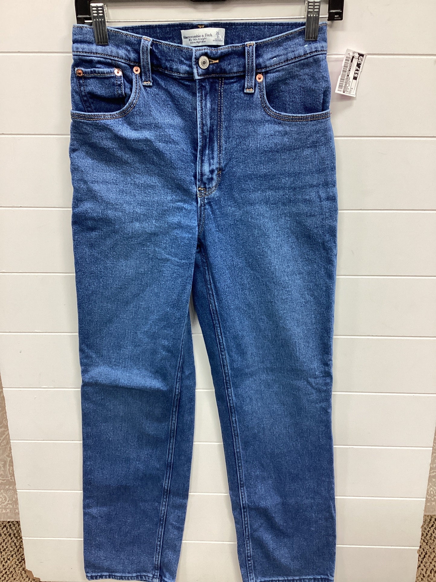 Jeans Skinny By Abercrombie And Fitch In Blue Denim, Size:2