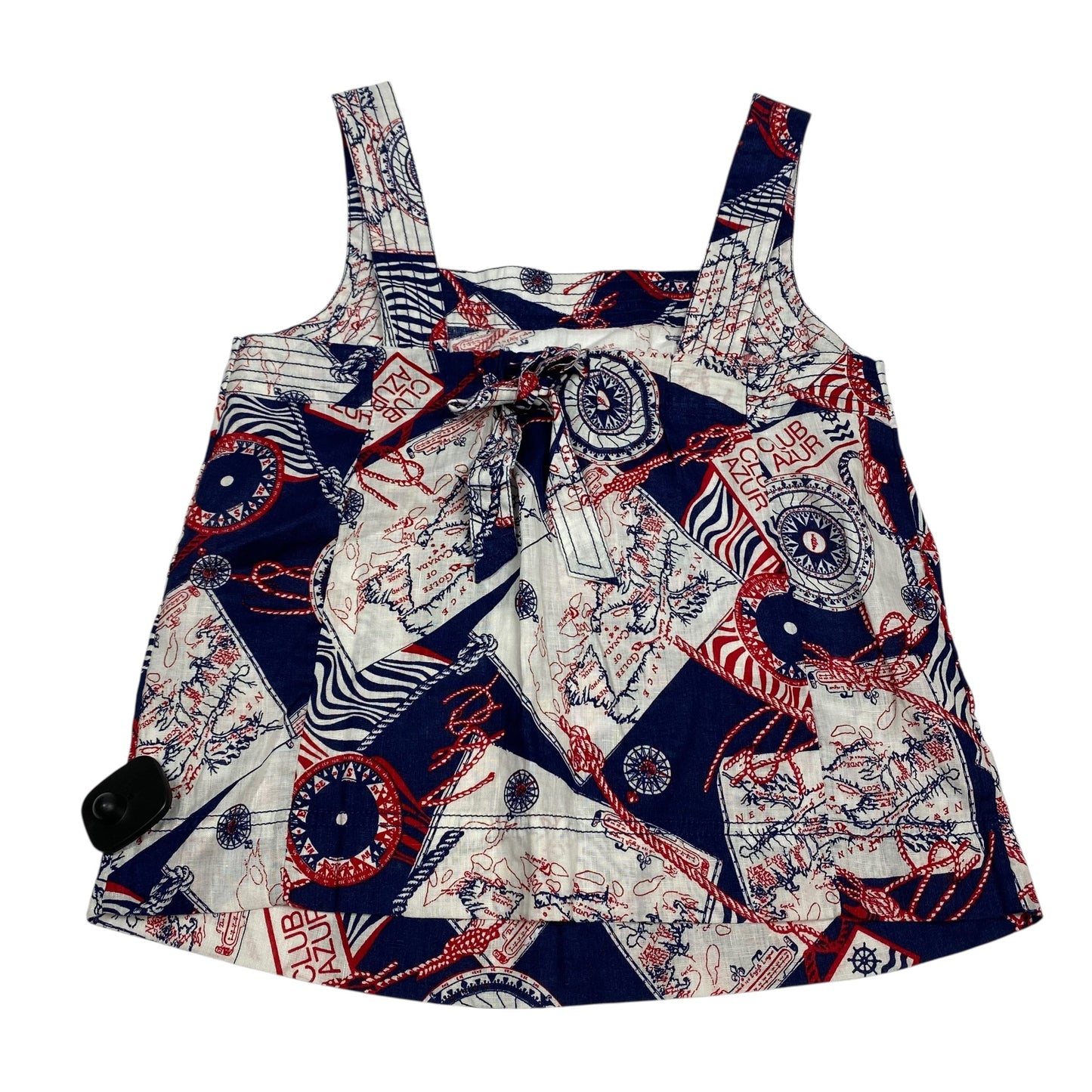 Top Sleeveless By Talbots In Blue Red & White, Size:Xs