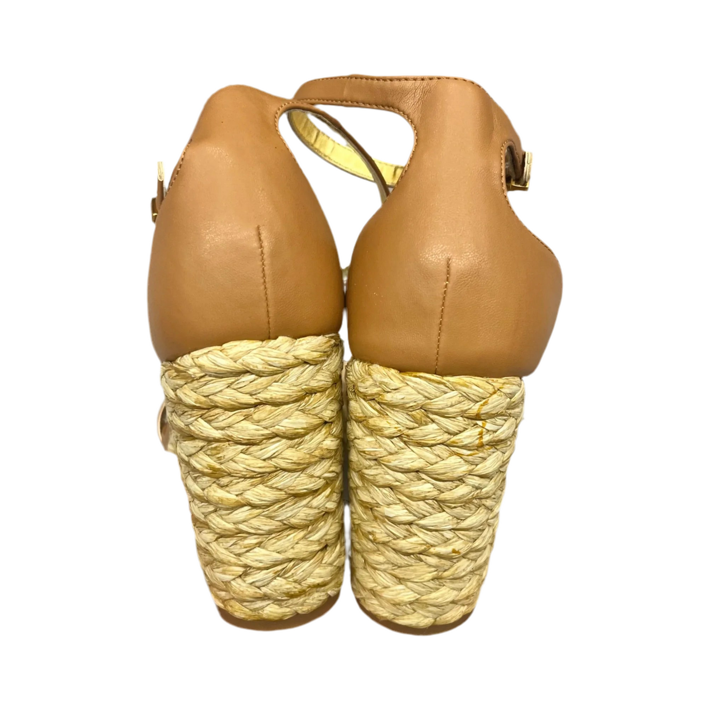 Sandals Heels Wedge By Donna Karan In Brown, Size: 9.5