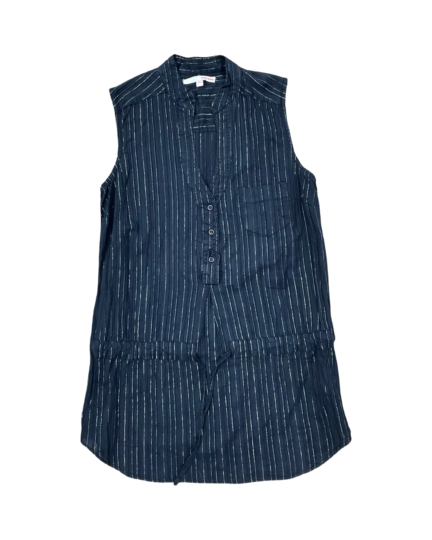 Top Sleeveless By Clothes Mentor In Black & White, Size:L