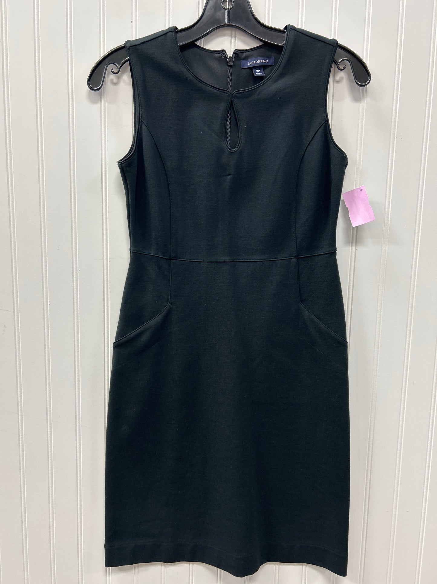 Dress Work By Lands End In Black, Size:0P