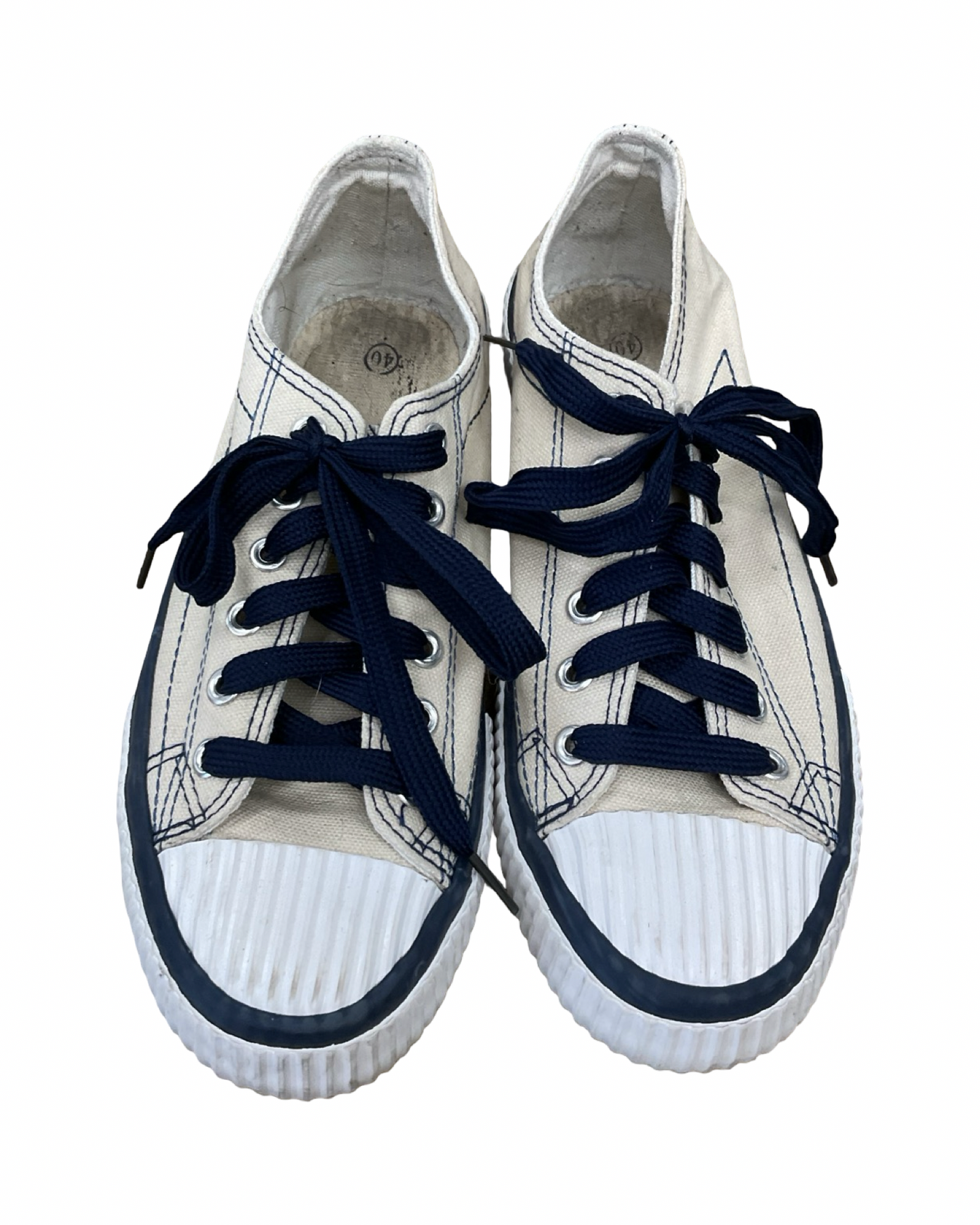 Shoes Flats By Clothes Mentor In Blue & Tan, Size:9.5