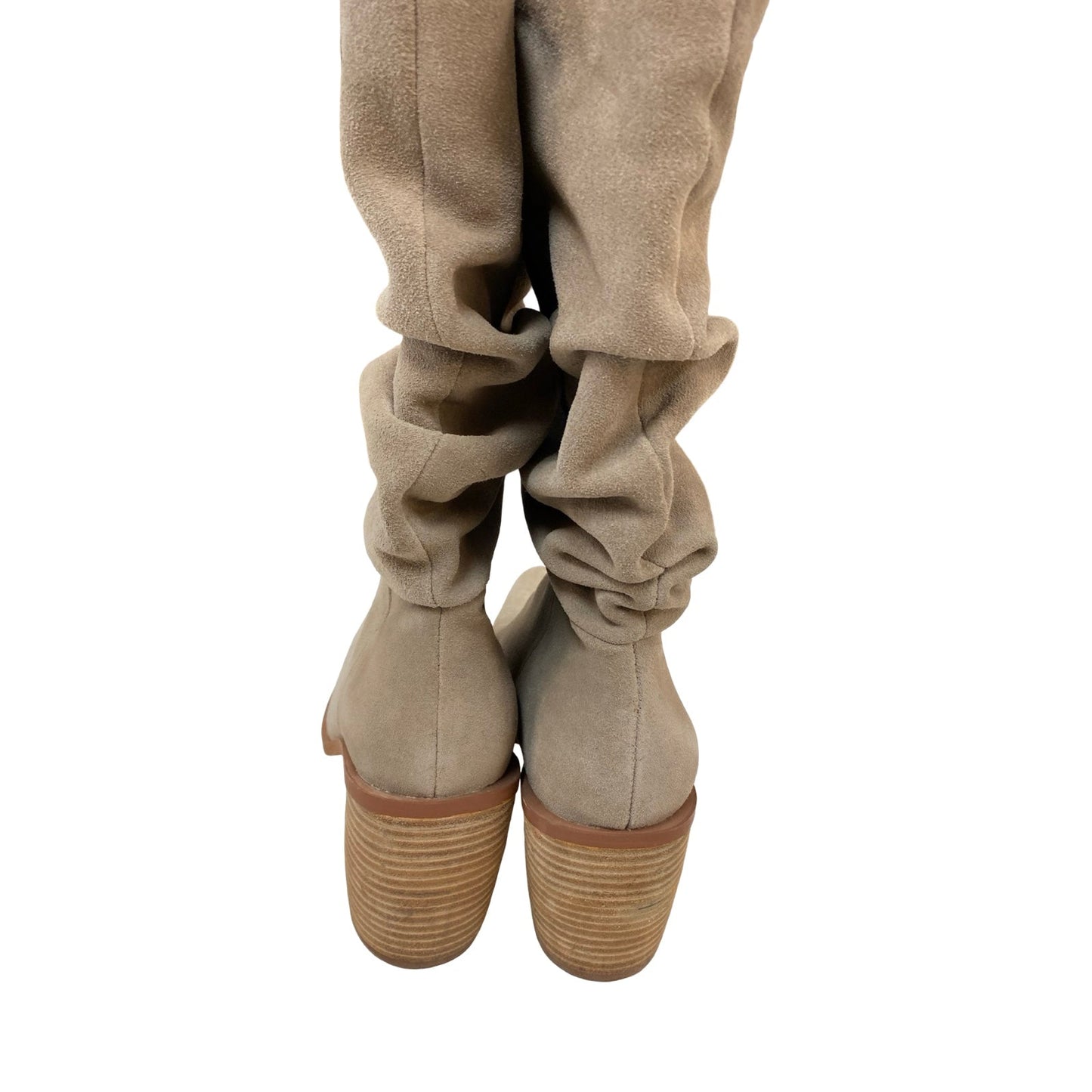 Boots Ankle Heels By Charles David In Taupe, Size:7.5