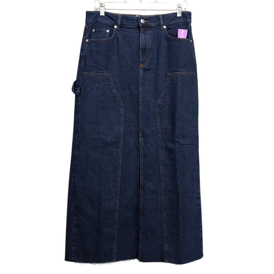 Skirt Maxi By Loft In Blue Denim, Size:6