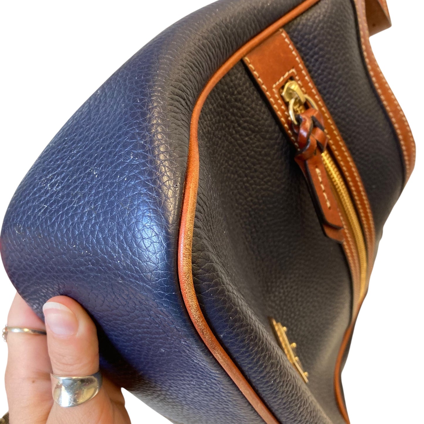 Handbag Designer By Dooney And Bourke In Blue, Size:Medium