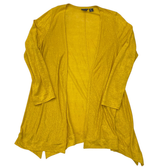 Cardigan By T Tahari In Yellow, Size:L