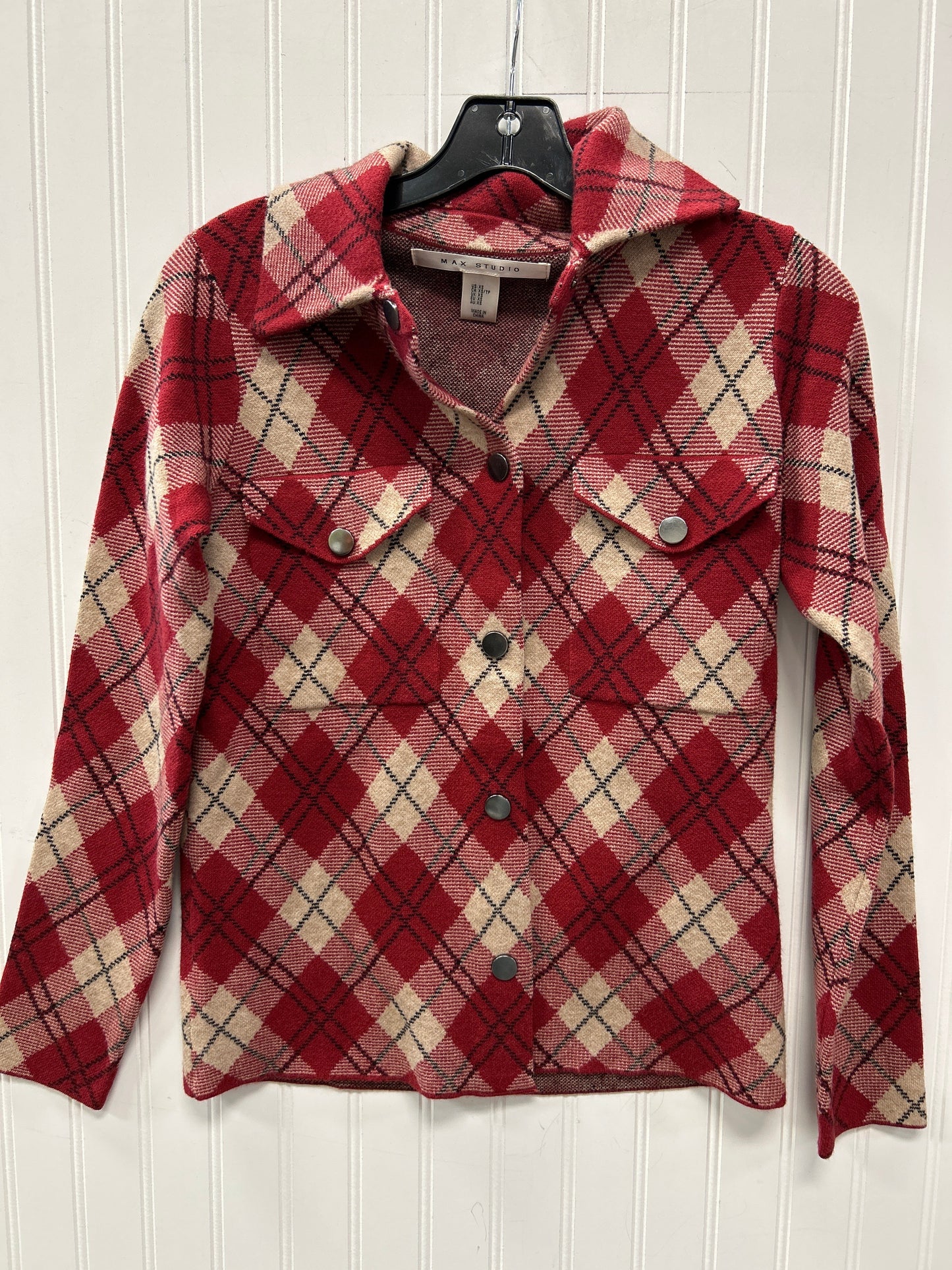 Top Ls By Max Studio In Red, Size:Xs