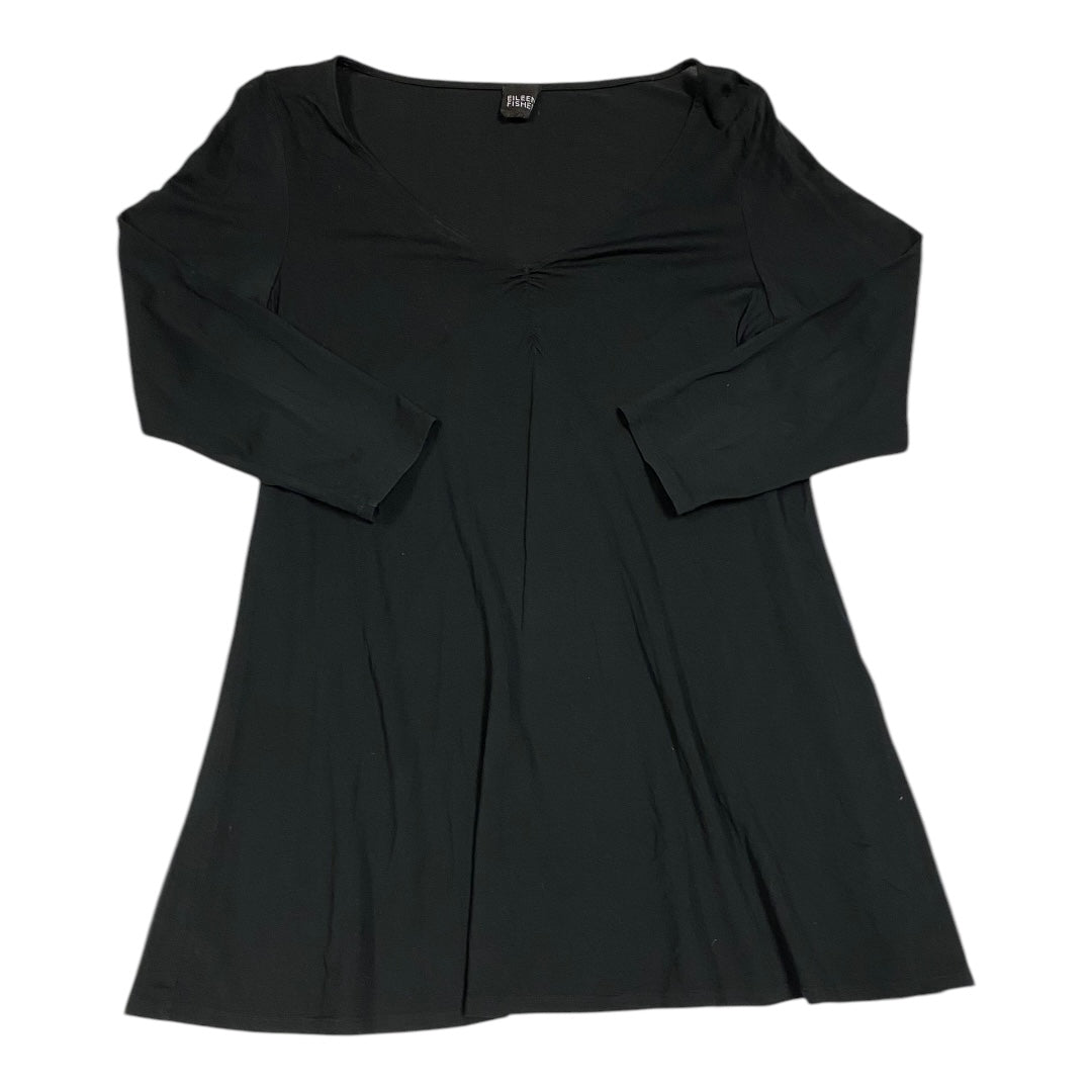 Top Ls Designer By Eileen Fisher In Black, Size:S
