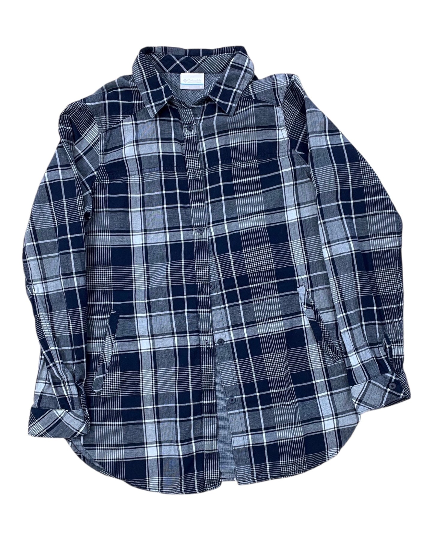 Blouse Ls By Columbia In Blue, Size:M