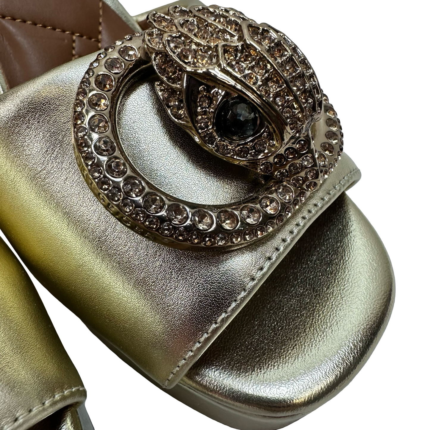 Shoes Designer By Kurt Geiger In Gold, Size: 38