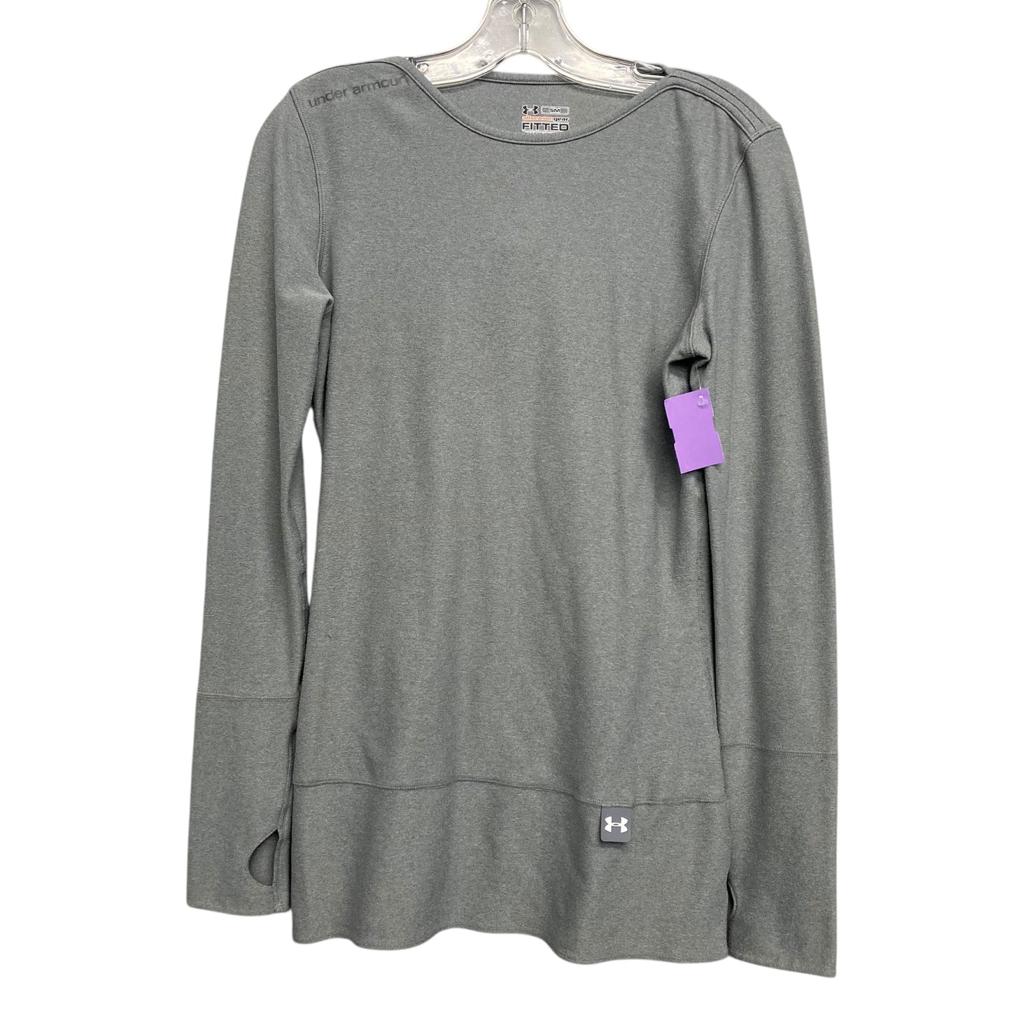 Athletic Top Ls Crewneck By Under Armour In Grey, Size:S