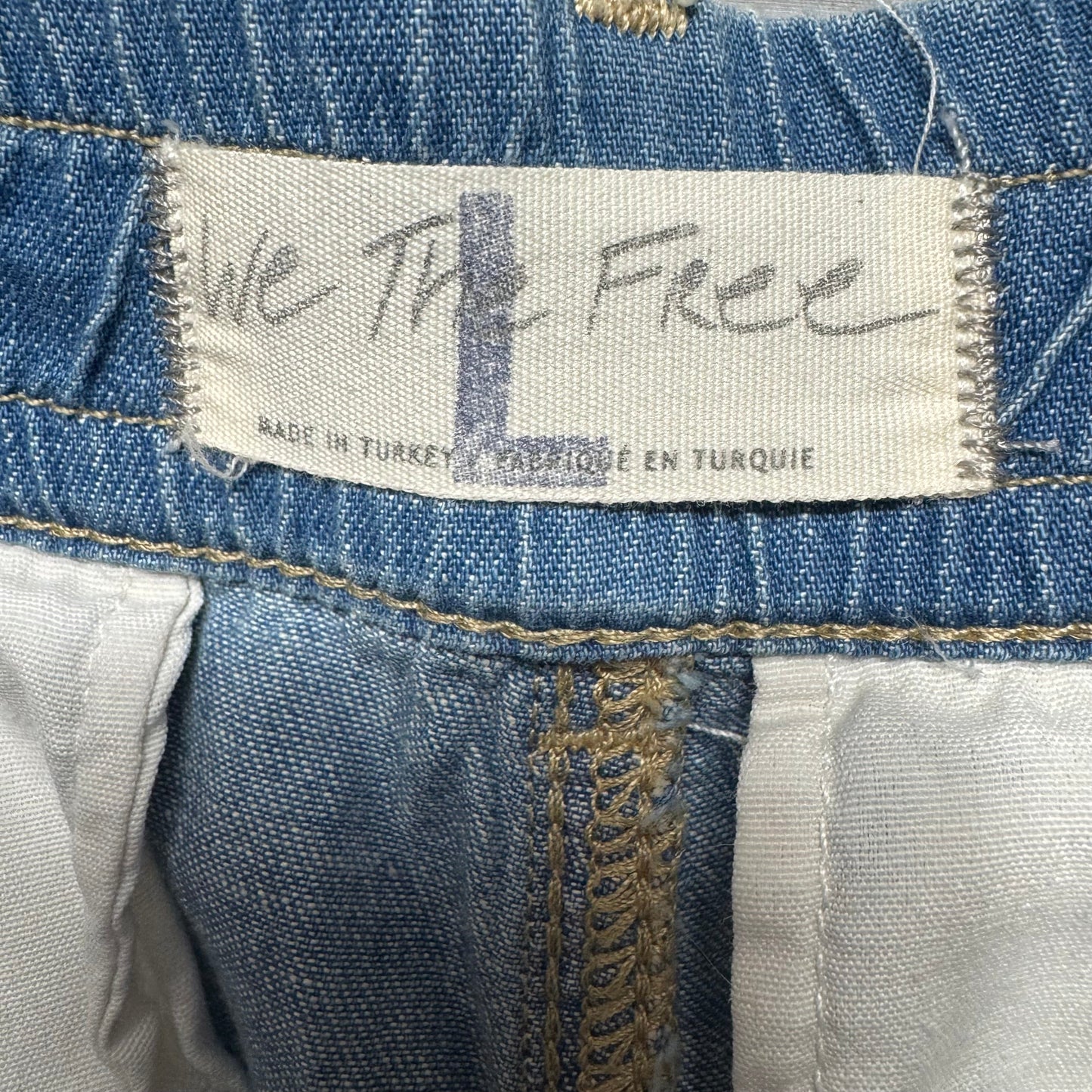 Jeans Wide Leg By We The Free In Blue Denim, Size: L