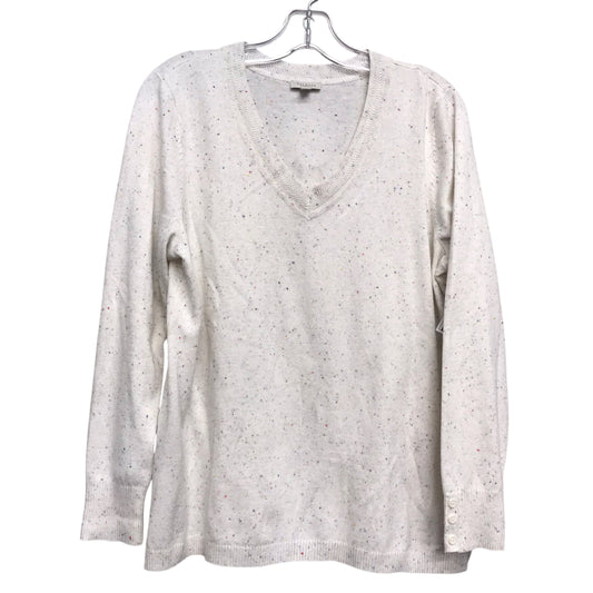 Sweater By Talbots In Ivory, Size:Lp