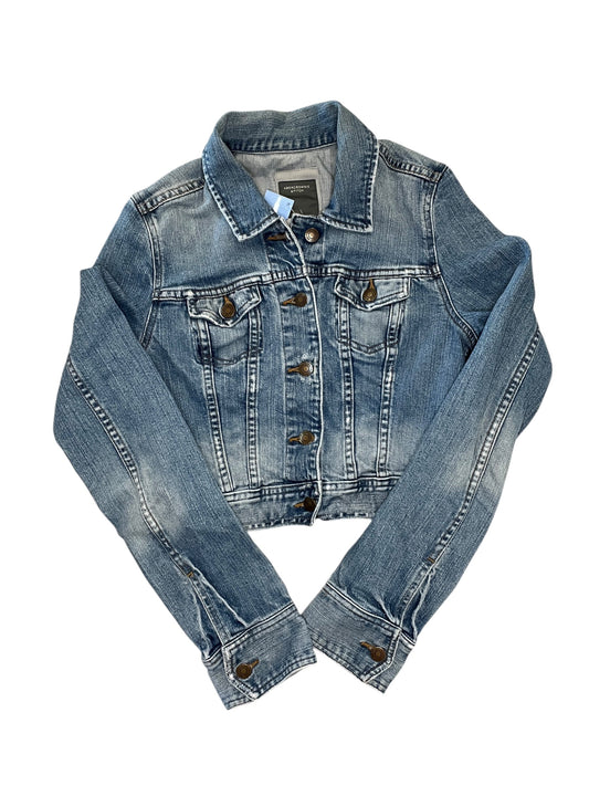 Jacket Denim By Abercrombie And Fitch In Blue Denim, Size:L