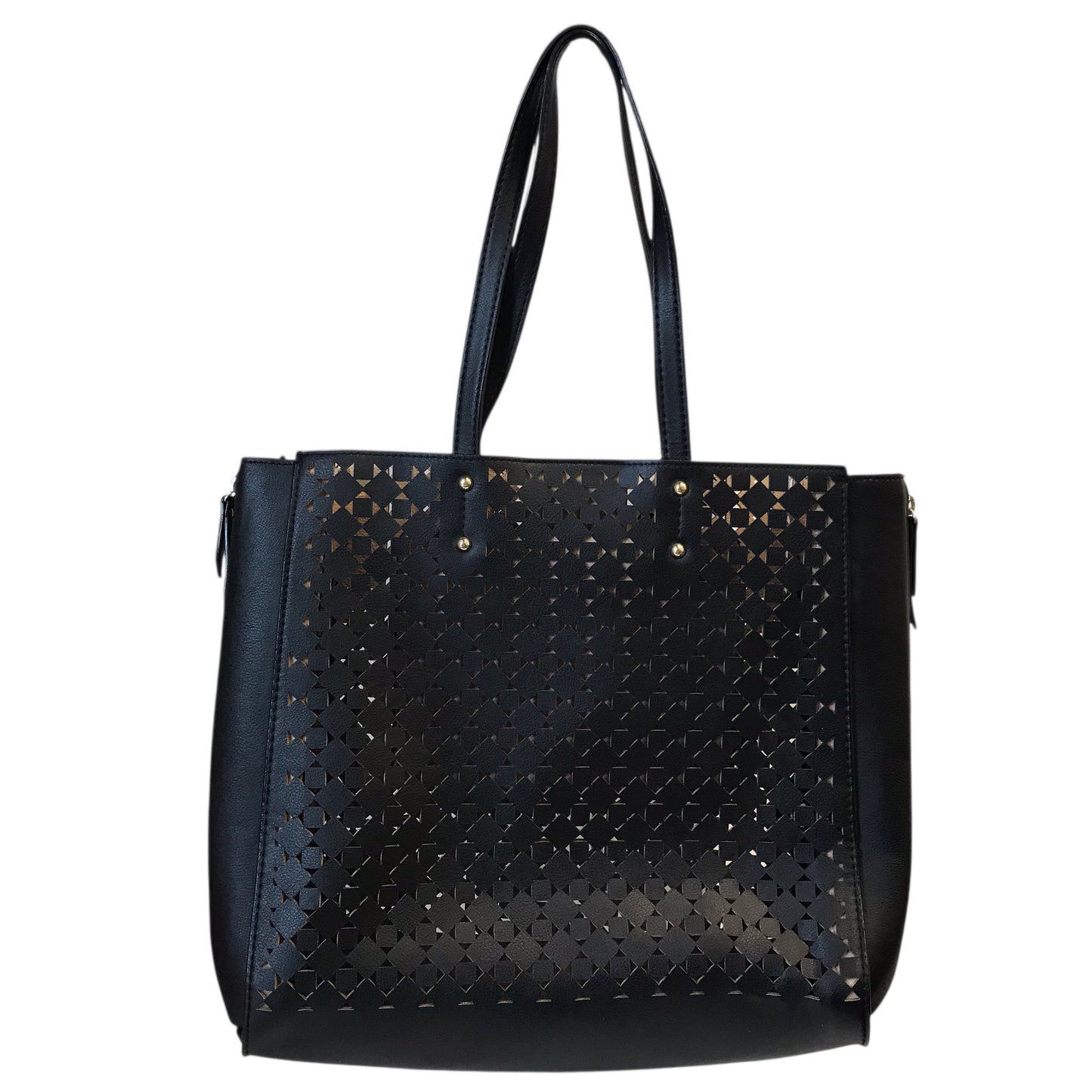 Handbag By Ann Taylor In Black & Tan, Size:Large