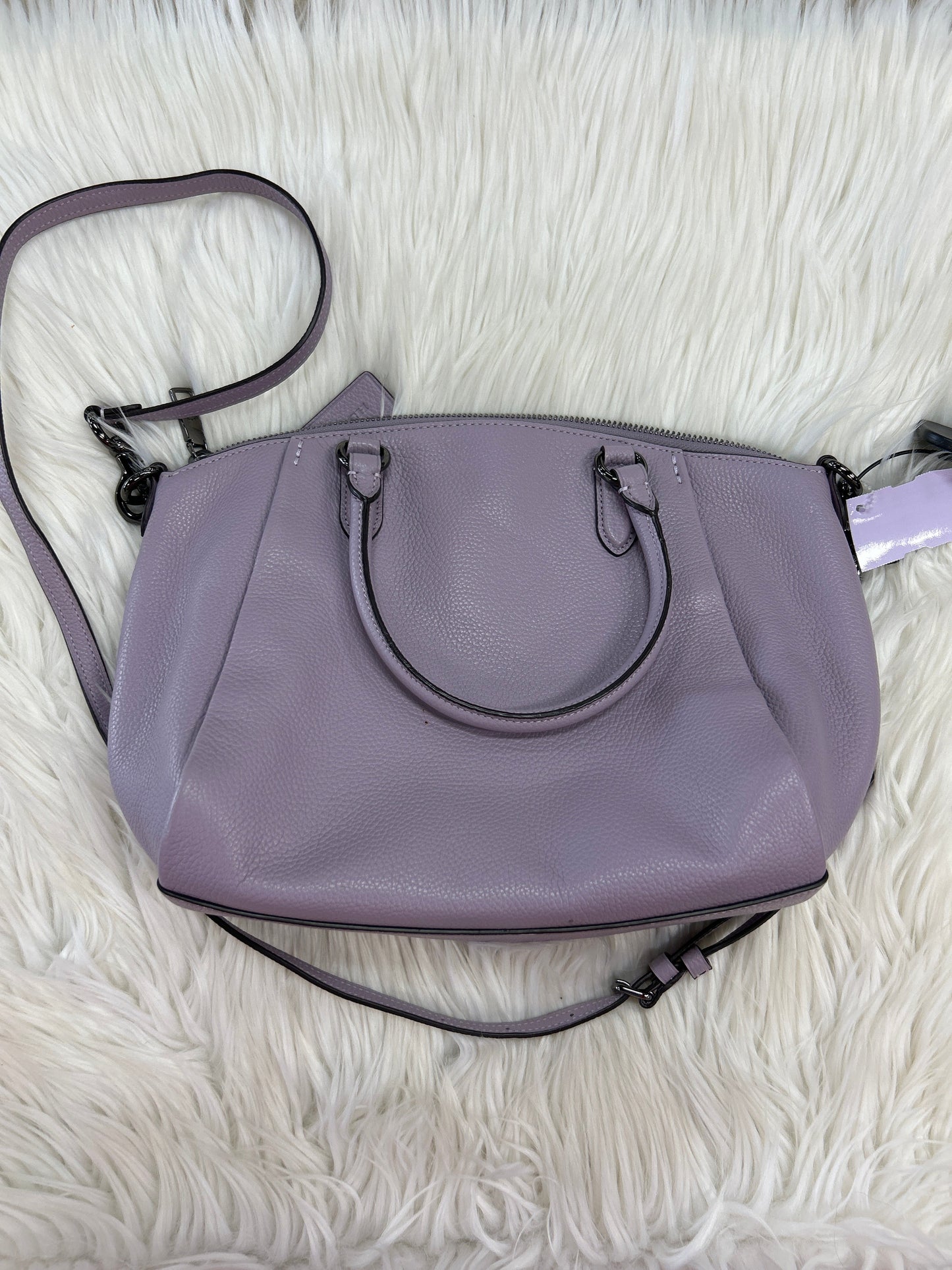 Handbag Designer By Coach In Purple, Size:Medium