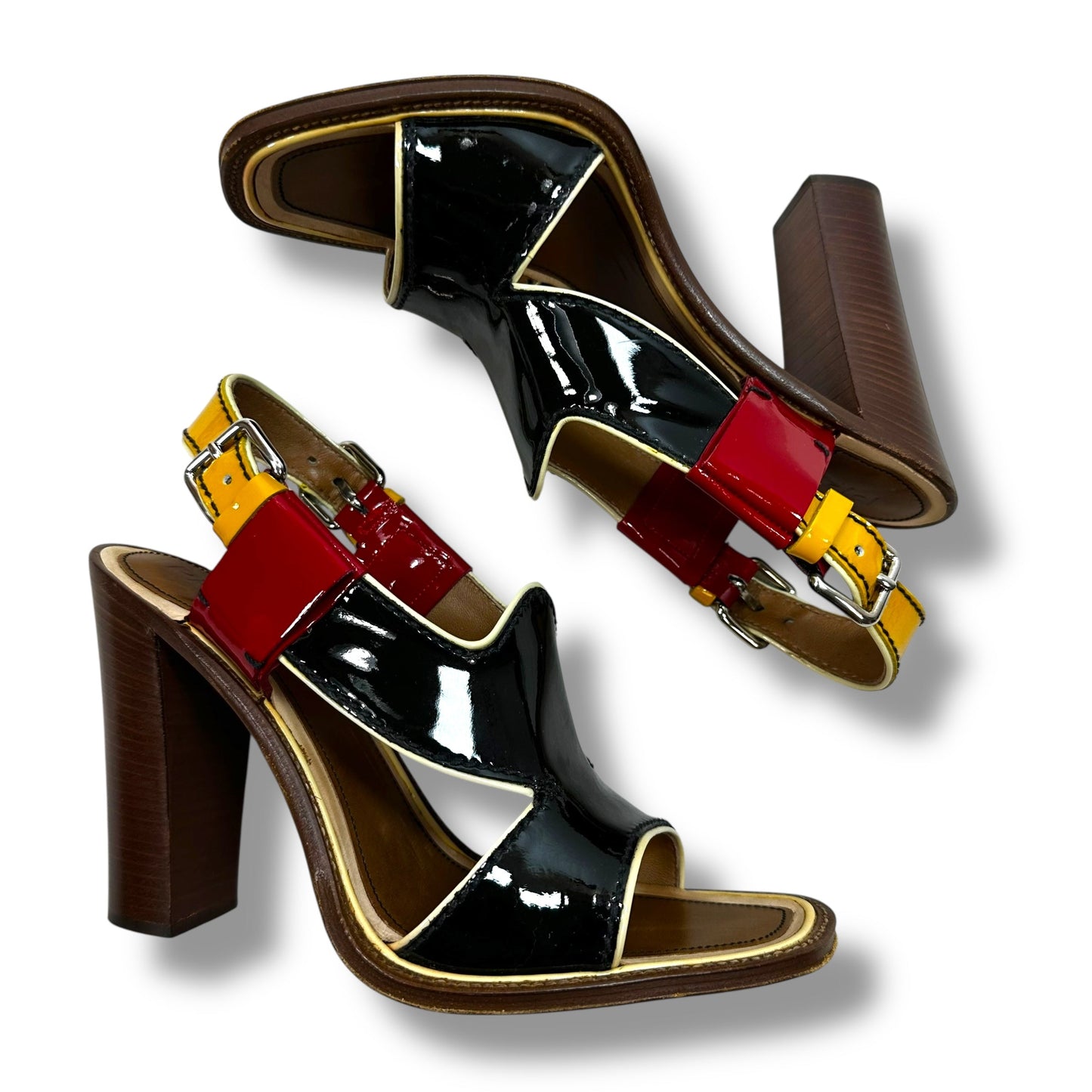 Sandals Luxury Designer By Prada In Multi-colored, Size: 6.5 / 36.5