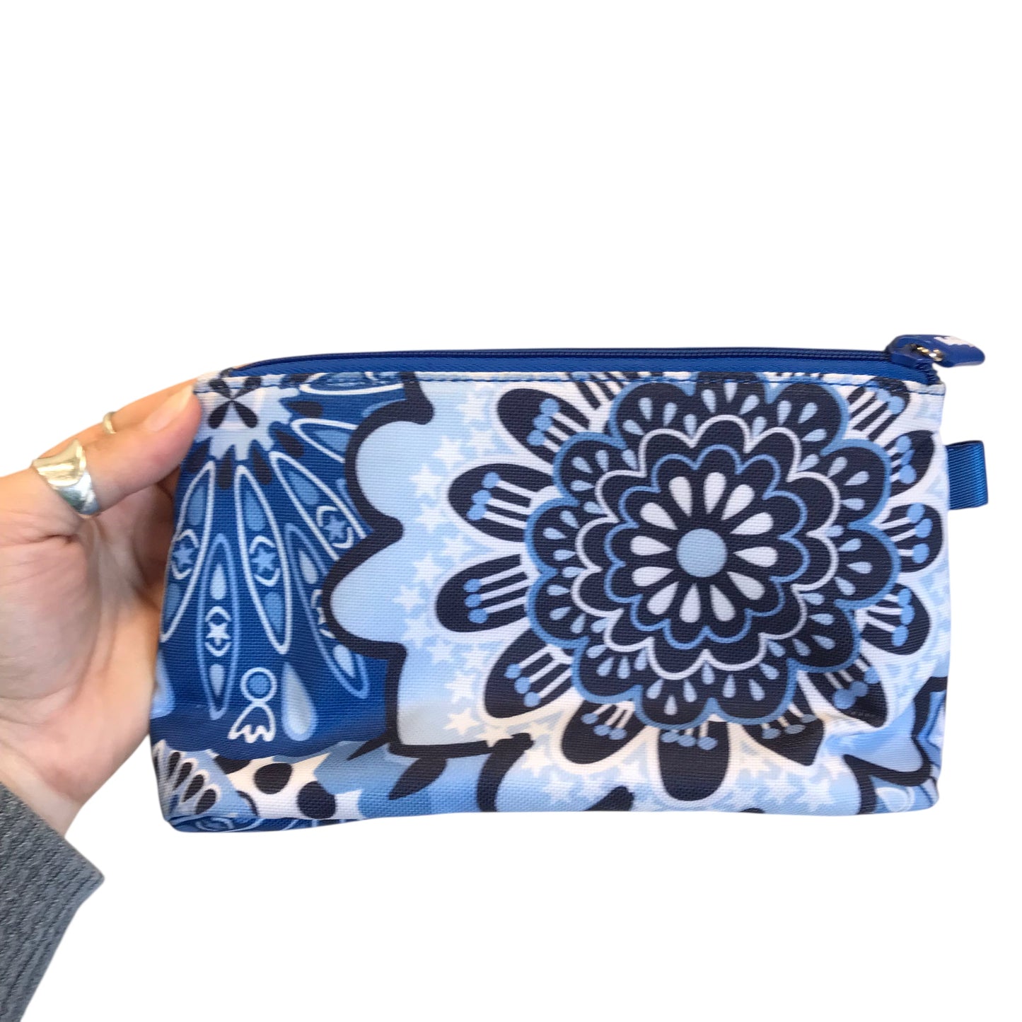 Makeup Bag By Vera Bradley In Blue, Size:Small