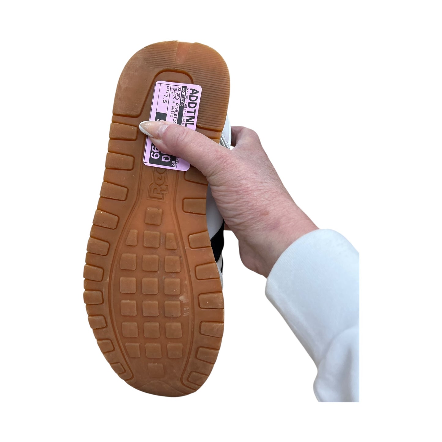 Shoes Athletic By Reebok In Black & White, Size:7.5