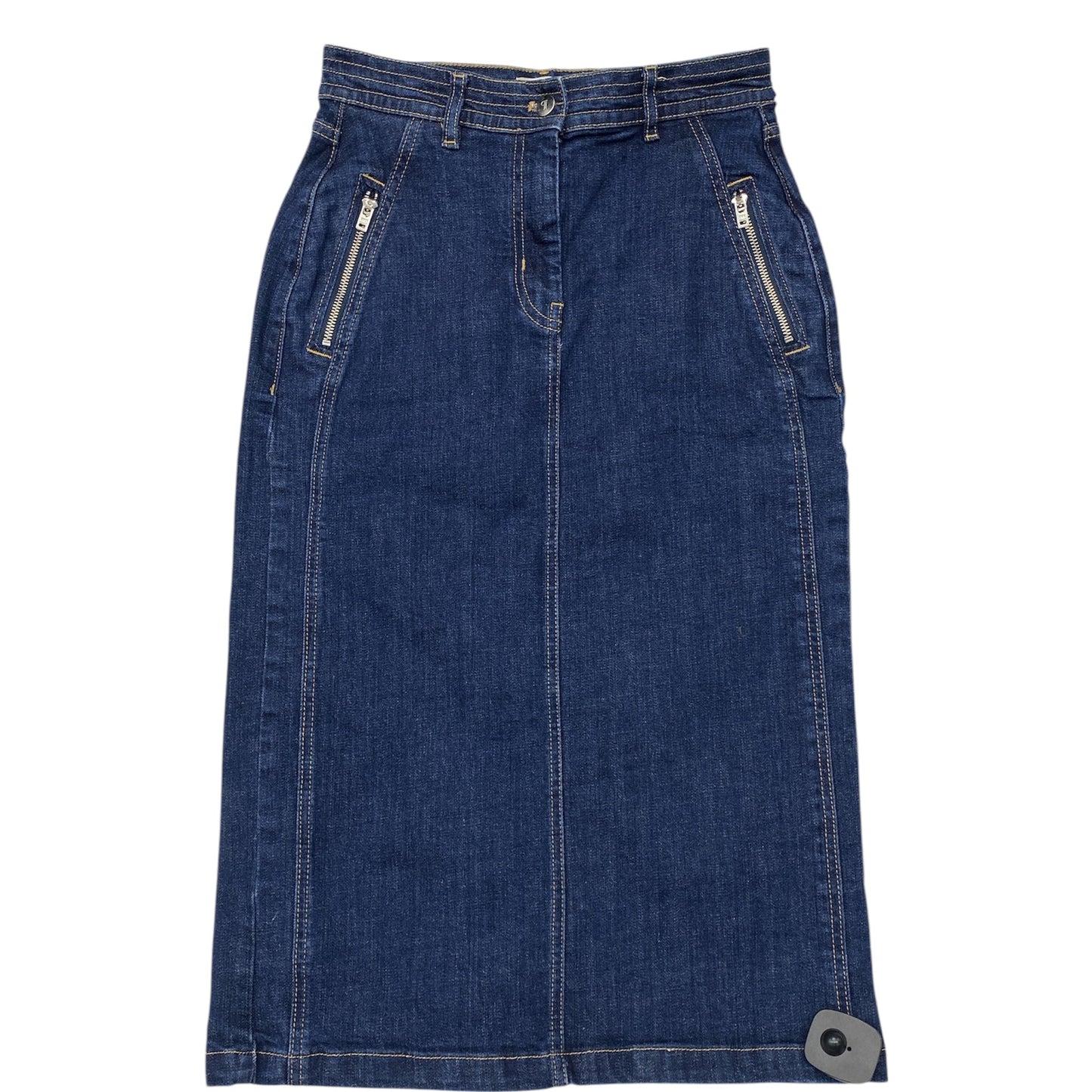 Skirt Midi By Pilcro In Blue Denim, Size:2