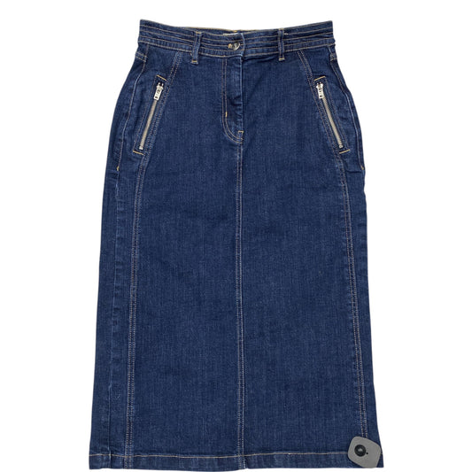 Skirt Midi By Pilcro In Blue Denim, Size:2