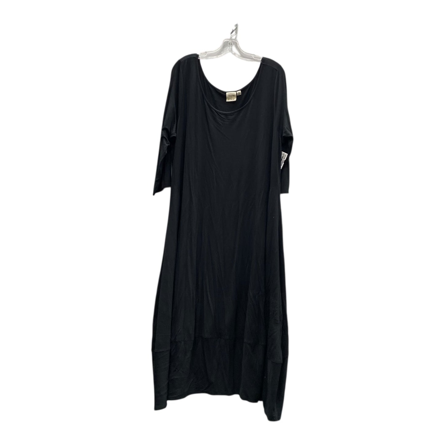 Dress Casual Maxi By Thru style  In Black, Size:1X