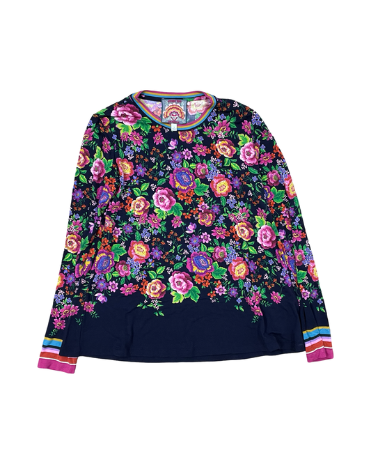 Top Ls By Johnny Was In Floral Print, Size:S
