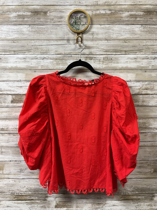 Top 3/4 Sleeve By Farm Rio In Red, Size:S