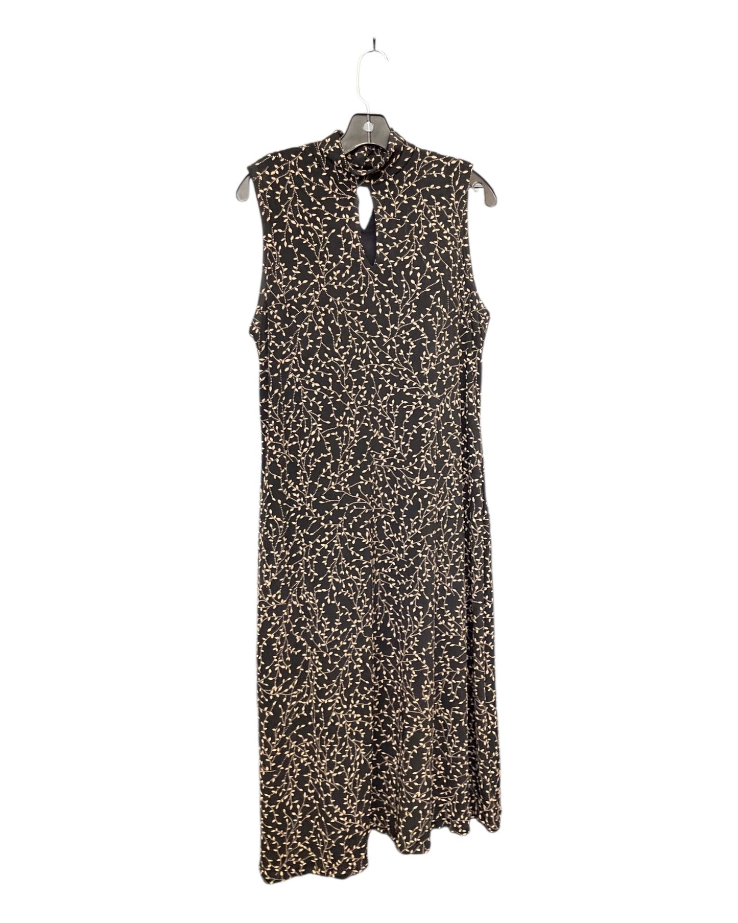 Dress Casual Maxi By Coldwater Creek In Black & Gold, Size:16