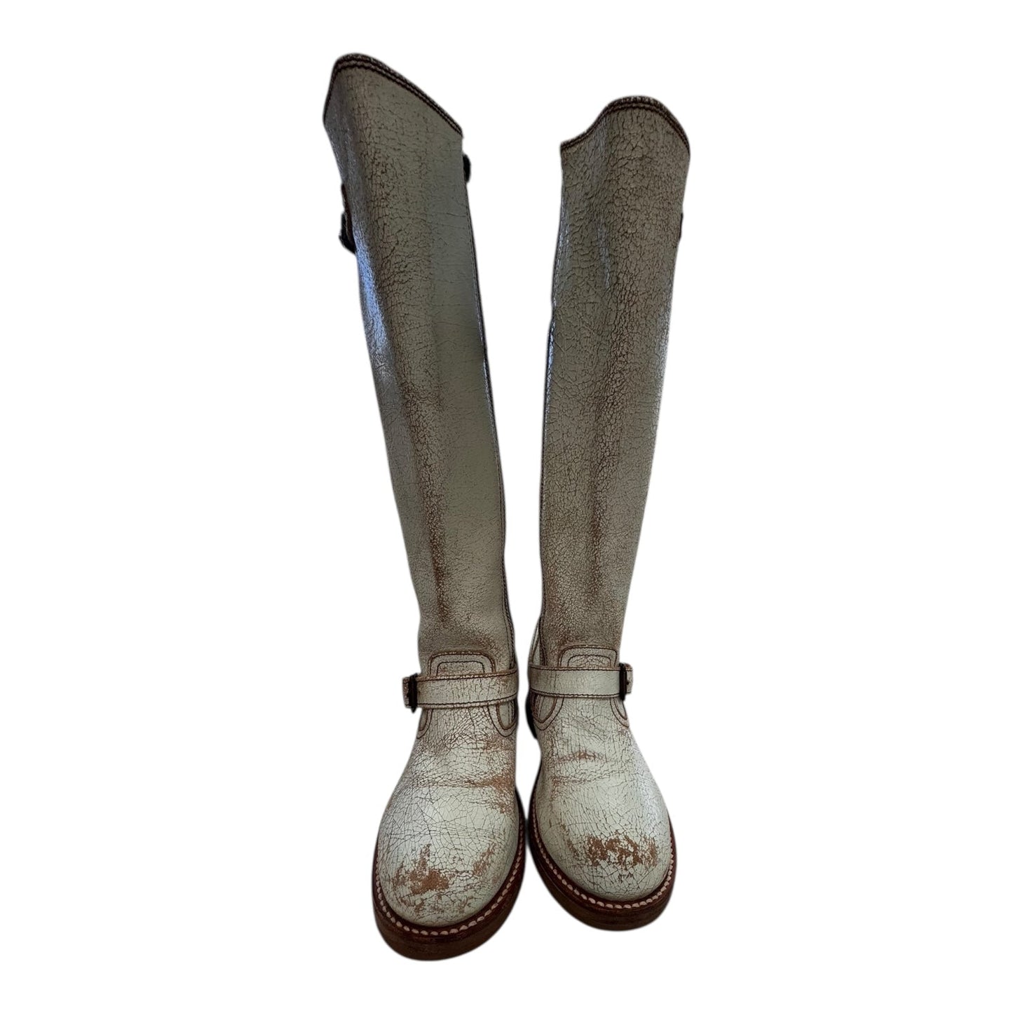 Boots Designer By Frye In Cream & Tan, Size:10