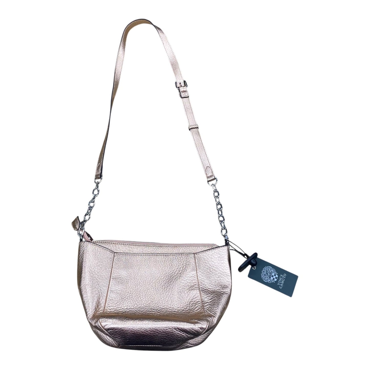 Handbag Leather By Vince Camuto In Rose Gold, Size:Small