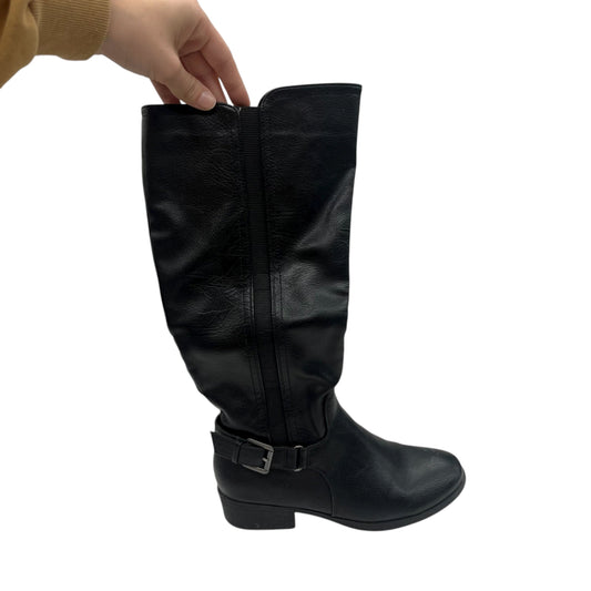 Boots Knee Flats By Croft And Barrow In Black, Size:6.5