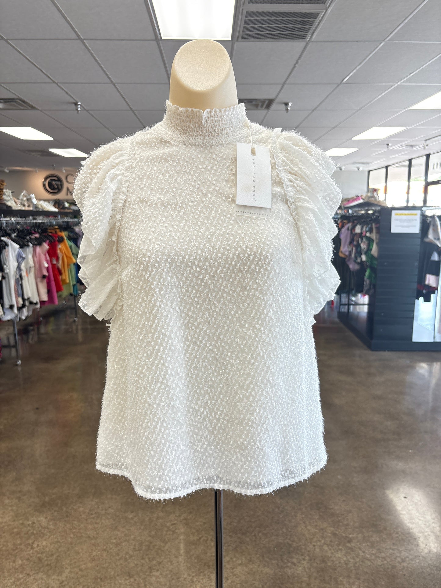 Top Ss By Endless Rose In White, Size:S