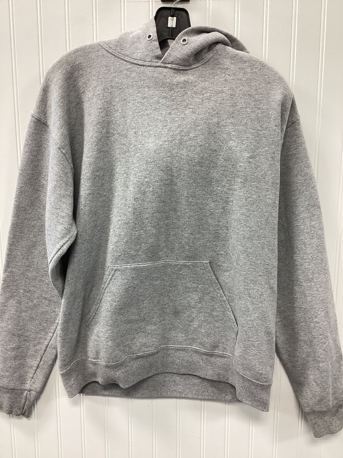 Sweatshirt Hoodie By Jerzees In Grey, Size:M