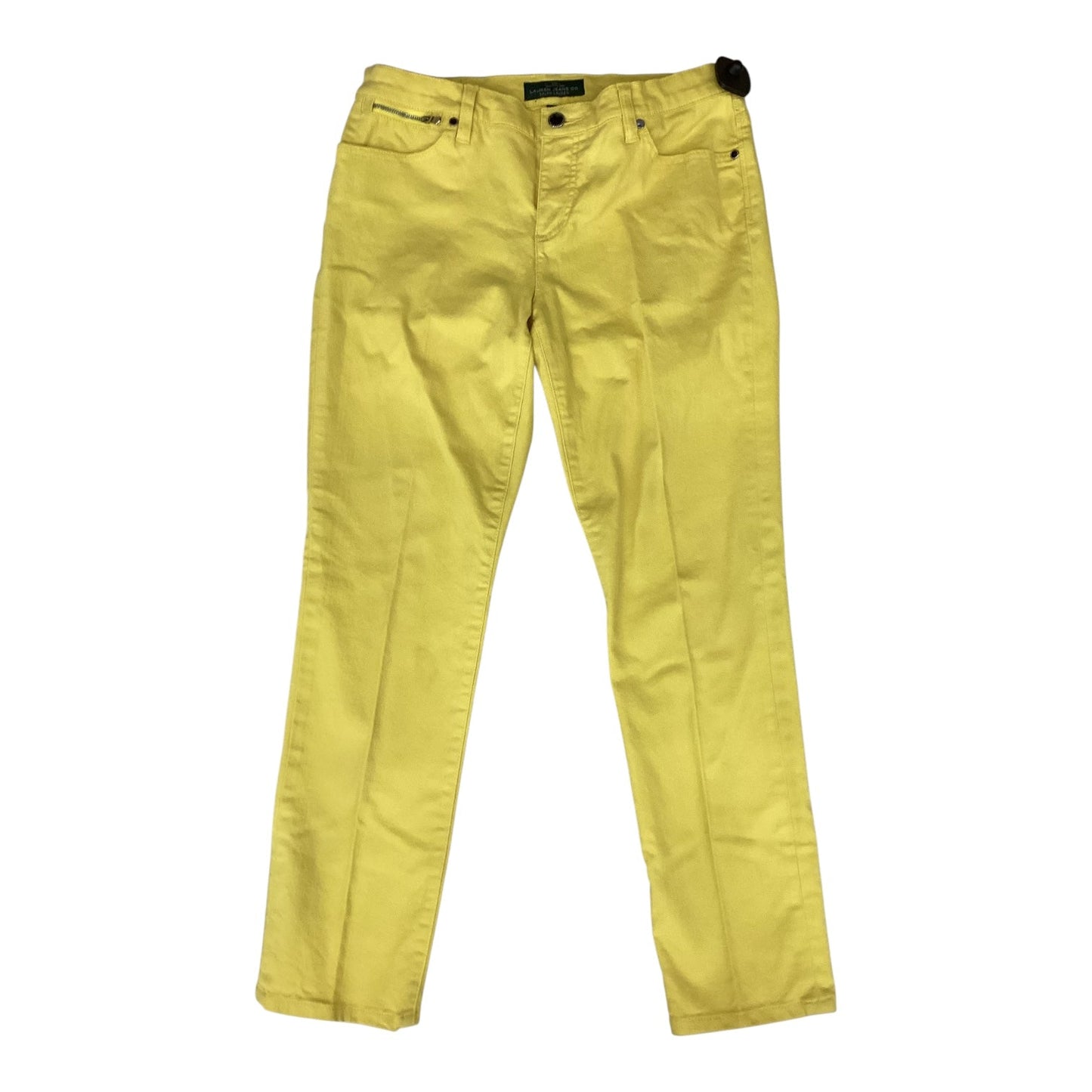 Jeans Straight By Lauren By Ralph Lauren In Yellow, Size:10