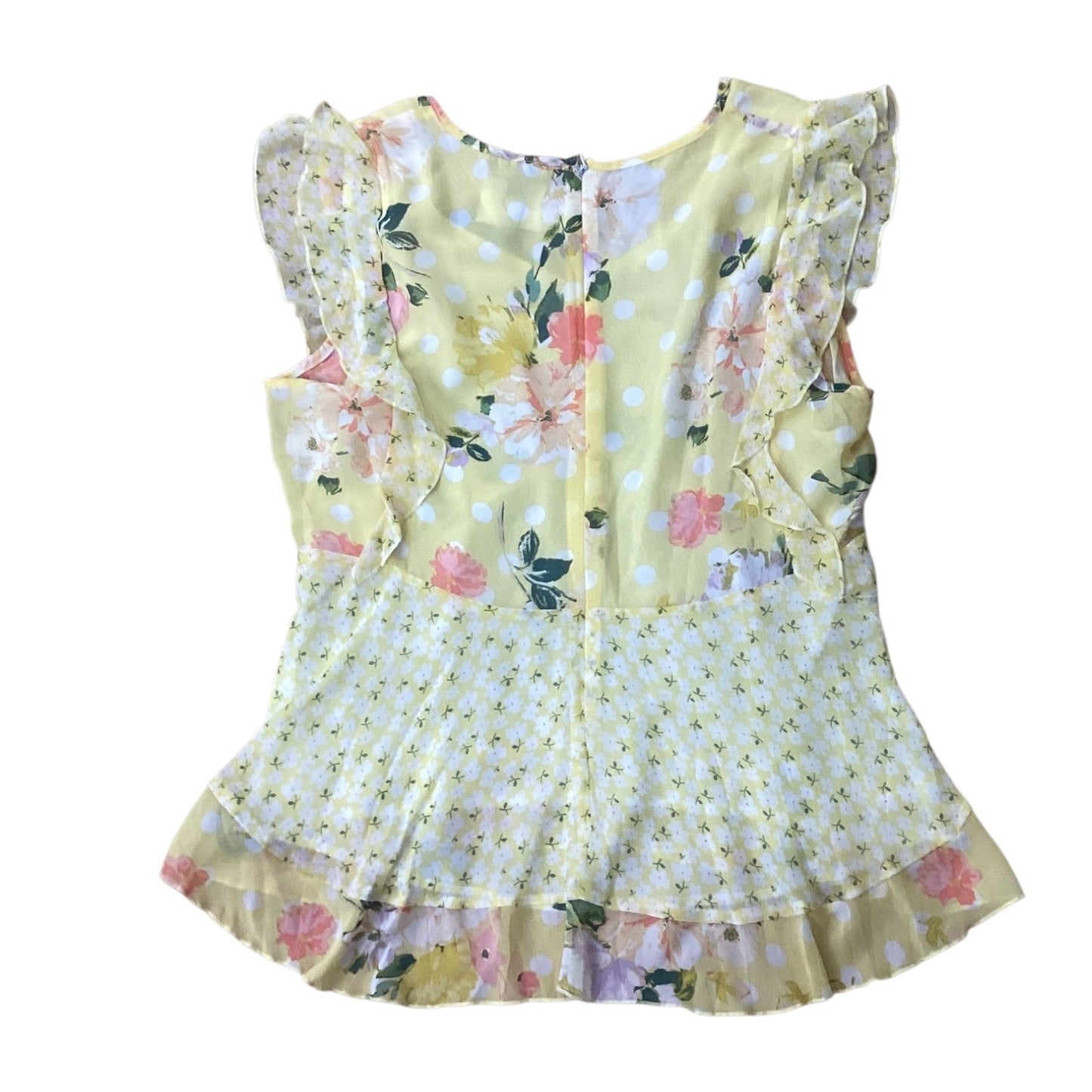 Blouse Sleeveless By Melissa Paige In Yellow, Size:L