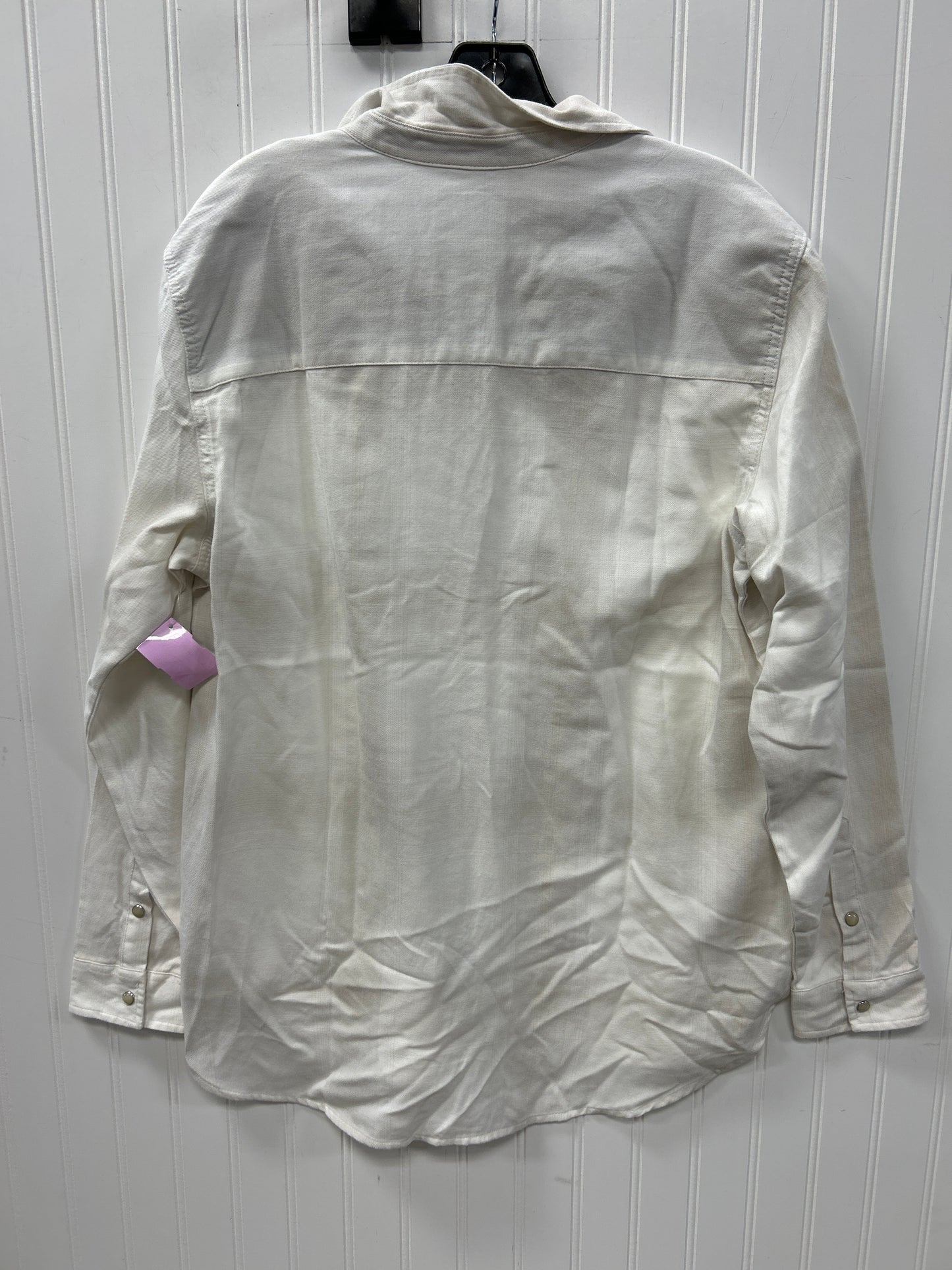 Blouse Ls By Jachs Girlfirend In White, Size:L