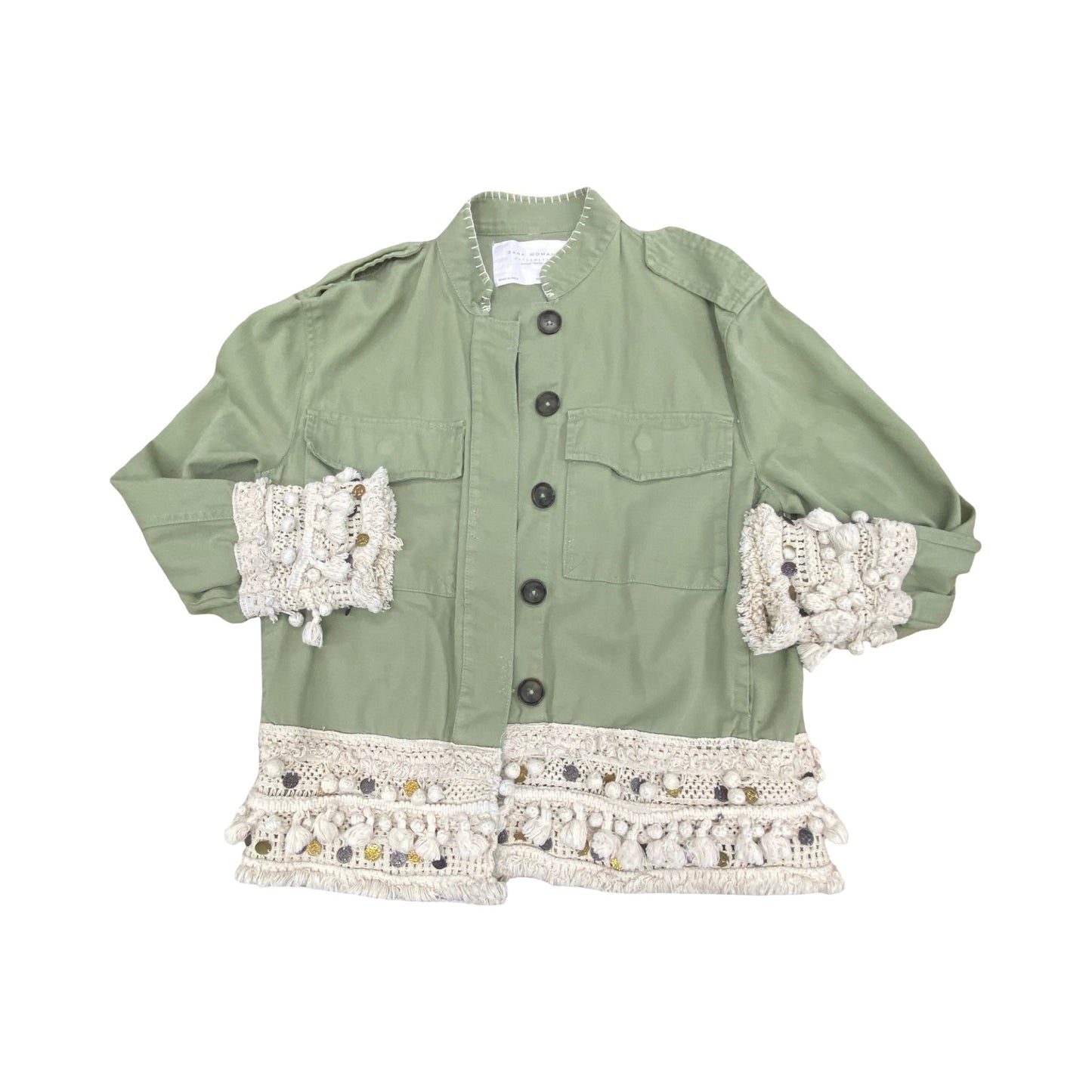 Jacket Other By Zara Women In Green, Size:Xs