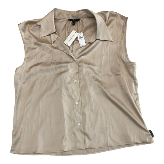 Top Sleeveless By Banana Republic In Tan, Size:Xl