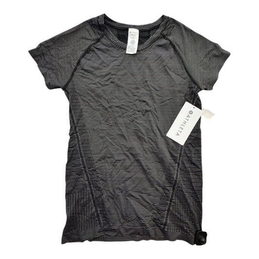 Athletic Top Ss By Athleta In Striped Pattern, Size:S
