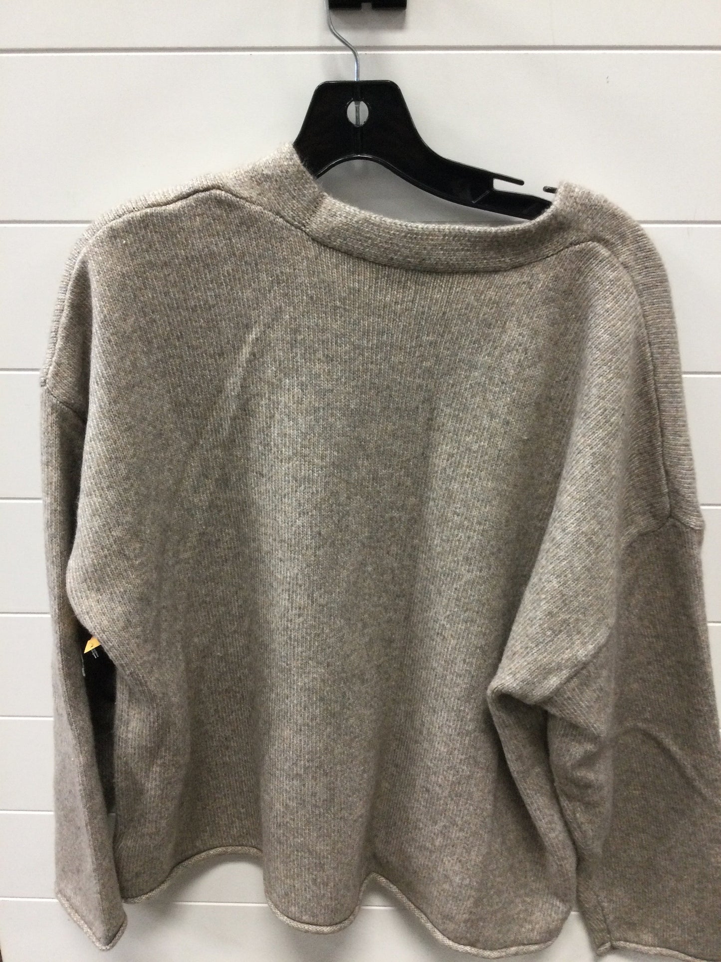 Sweater Cardigan By Members Mark In Taupe, Size:1X